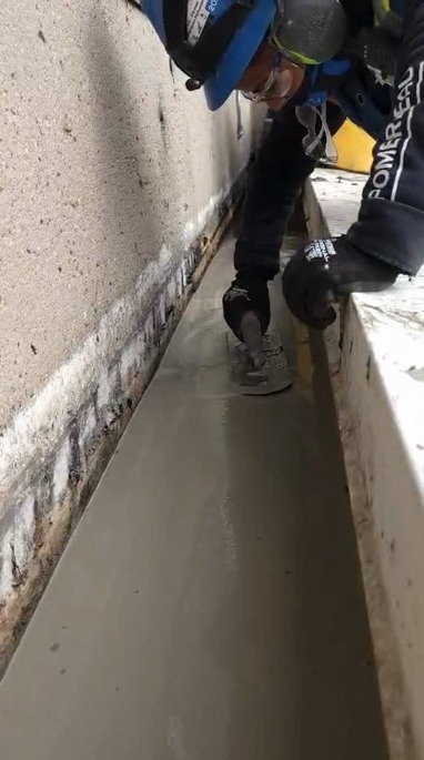 Concrete finishing detail work